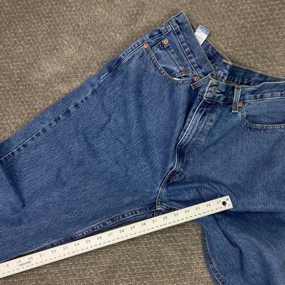 Levi's 505 Regular Fit Straight Leg Jeans Men's 40 x 32 Blue Cotton - Picture 12 of 13